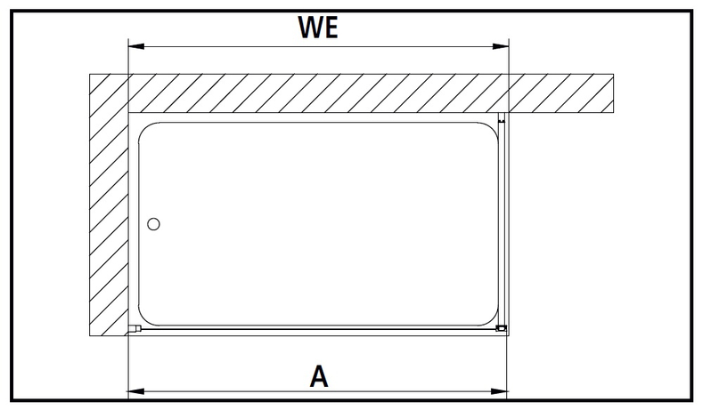 Zástěna Walk-in Wall se stěnovou nebo stropní vzpěrou Kermi Cada XS CKWDW stříbrná vysoký lesk, čiré ESG sklo s úpravou CADAclean 110 x 200 cm