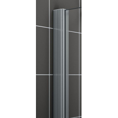Zástěna Walk-in Wall se stěnovou nebo stropní vzpěrou Kermi Cada XS CKWDW stříbrná vysoký lesk, čiré ESG sklo s úpravou CADAclean 110 x 200 cm
