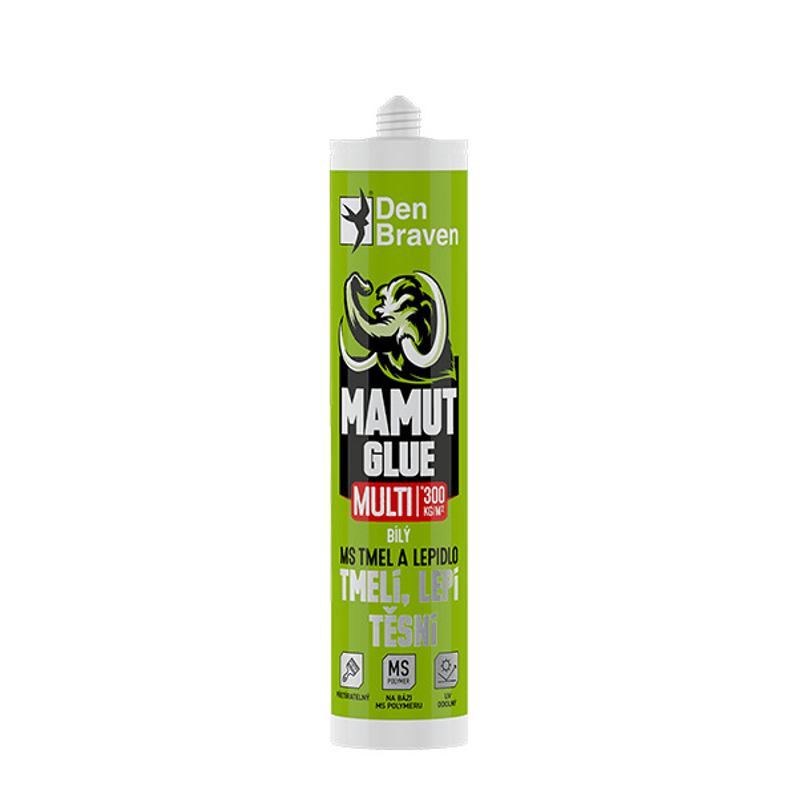 Lepidlo Den Braven MAMUT GLUE Multi kartuše 290 ml, bílá