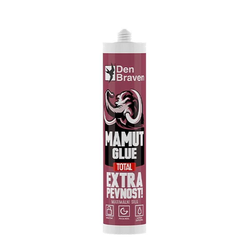 Lepidlo Den Braven MAMUT GLUE Total kartuše 290 ml, bílá