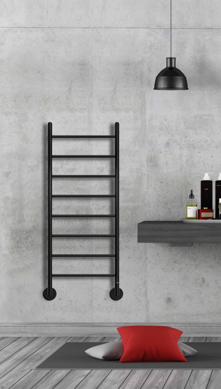 Elektrický sušák ručníků PMH Lasse 560 x 830 mm, 42 W, Černá