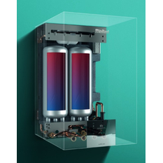 Sestava kotel kondenzační kombinovaný závěsný Vaillant ecoTEC plus ioniDetect VUI 32CS/1-5 sezásobníkem actoSTOR VIH CL 20 S, 20 l, 3,9 - 27,0 kW, s průtokovým ohřevem teplé vody 31,8 kW