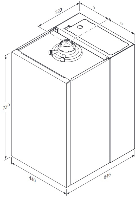 Sestava kotel kondenzační kombinovaný závěsný Vaillant ecoTEC plus ioniDetect VUI 26CS/1-5 se zásobníkem actoSTOR VIH CL 20 S, 20 l, 2,7 - 21,0 kW, s průtokovým ohřevem teplé vody 26,0 kW