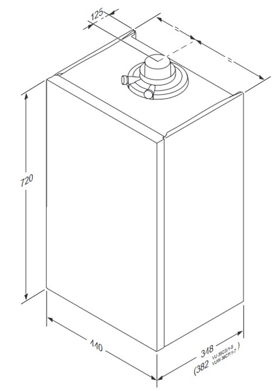 Kotel kondenzační závěsný Vaillant ecoTEC exclusive ioniDetect VU 25CS/1-7, 2,8-26,4 kW