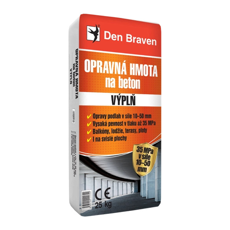 Opravná hmota na beton Den Braven VÝPLŇ pytel 25 kg, šedá