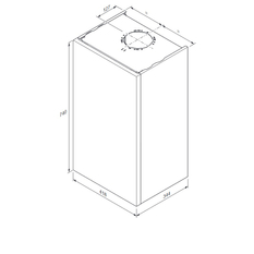 Sestava systémového kondenzačního kotle Protherm Panther Condens FlameFit 15KKO-CS/1, 2,7 - 16,4 kW, se zásobníkem AK120