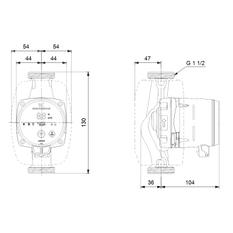 Čerpadlo oběhové Grundfos ALPHA3 25-40 130 1x230V 50Hz 6H