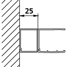 Profil rozšiřovací Kermi Nica SVSV1 200 cm stříbrný vysoký lesk