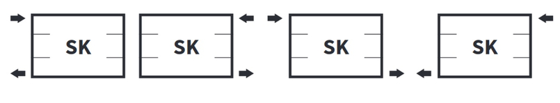 Těleso koupelnové trubkové Isan Swing 1610 x 600 mm, 818 W, levé, klasické připojení, sněhově bílá RAL 9016