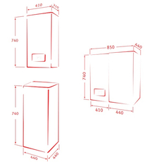 Sestava systémového elekrokotle Protherm Ray 24 KE, 2 - 24 kW, se 75 l zásobníkem TV VEQ 75/2 B