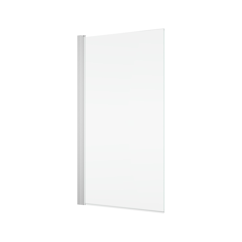 Jednokřídlá vanová zástěna Ronal Solino 850 x 1500 mm, černá matná/sklo čiré