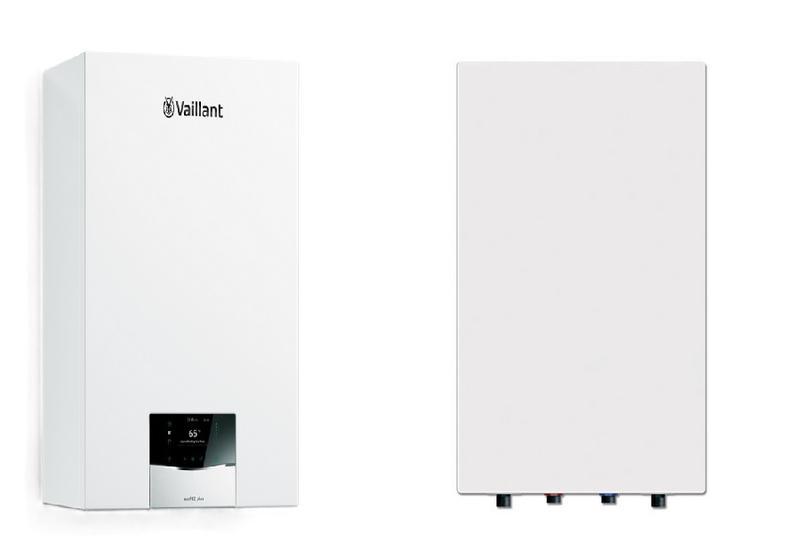 Sestava kotel kondenzační závěsný Vaillant ecoTEC plus ioniDetect VU 10CS/1-5, 2,9 - 10,9 kW, se zásobníkem pro přípravu teplé vody VIH Q 75/2 B