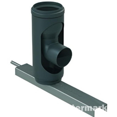 Patní koleno starr 87° s trnem a kotvením Almeva Starr DN 80, černá