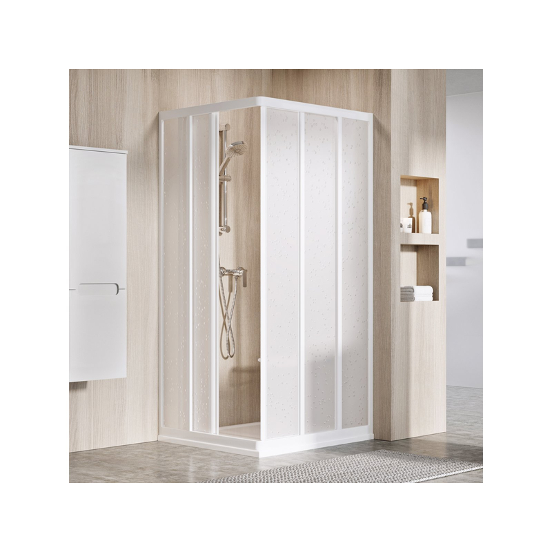 Sprchový kout Ravak ASRV3 90 198, satin+transparent