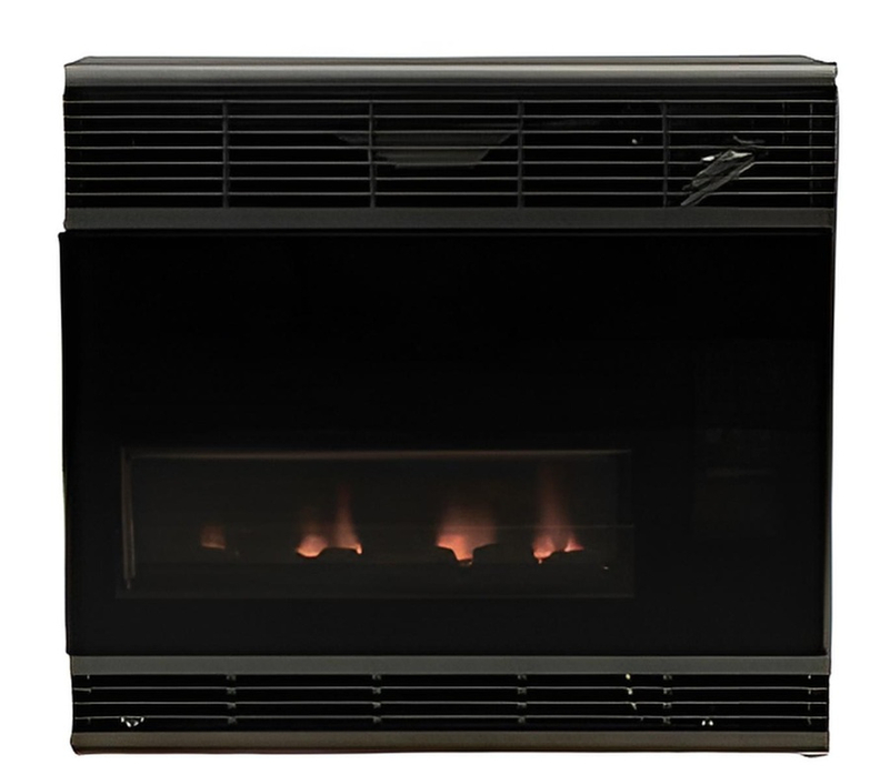 Plynové topidlo Karma Beta 4MC Mechanik Comfort, o výkonu 3,9 kW, s odtahem spalin přes zeď a velmi jednoduchou obsluhou, antracit(sklo černé)