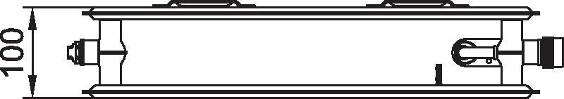 Radiátor Kermi Profil Hygiene-V 20 pravý 700 x 1400 mm, 1729 W, bílý