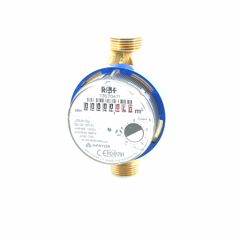 Bytový suchoběžný vodoměr Plano SV 1/2˝ DN15 1,6 m3/h 110&nbsp;mm 30&nbsp;°C