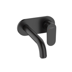 Páková umyvadlová baterie Hansgrohe Vernis Blend pod omítku, pro montáž na stěnu, s výtokem 20,7 cm, černá matná