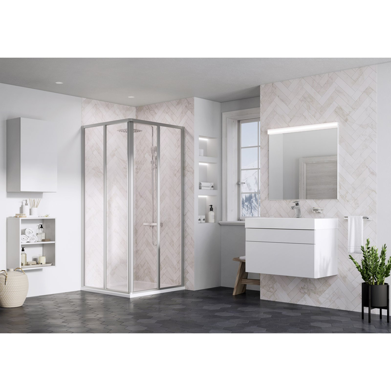 Sprchový kout Ravak SRV2 90 195, satin+pearl