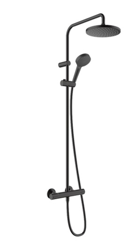 Systém sprchový Hansgrohe Vernis Blend Showerpipe 200 1jet EcoSmart s termostatem, černá matná