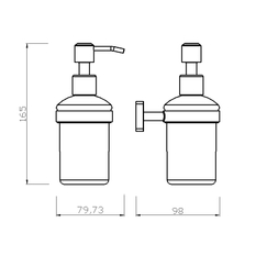 Dávkovač mýdla GRETA, chrom