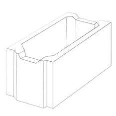 Ztracené bednění Ferobet, 50 x 10 x 25 cm, přírodní