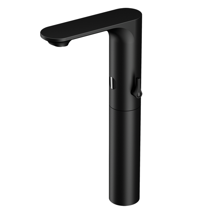 Stojánková vysoká umyvadlová směšovací baterie s elektronikou ALS, černá, 6 V SLU 60VB