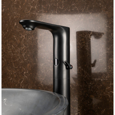 Stojánková vysoká umyvadlová směšovací baterie s elektronikou ALS, černá, 6 V SLU 60VB