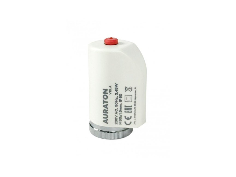 Termoelektrický pohon Auraton Vela (TE230 PRO), 230 VAC, bílá
