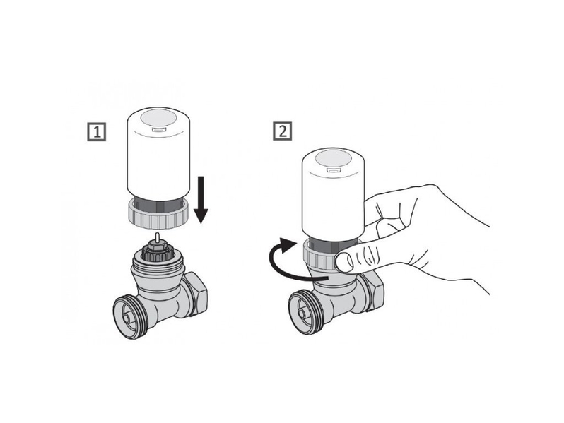 Termoelektrický pohon Auraton Vela (TE230 PRO), 230 VAC, bílá
