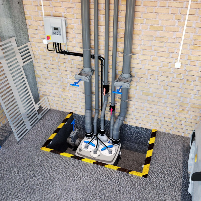 Centrální přečerpávací stanice pro odpadní vody SFA Sanicubic 2 Pro Smart