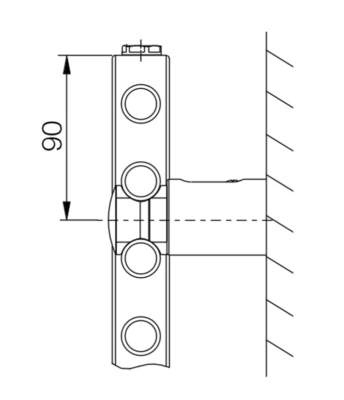 Těleso koupelnové trubkové Koralux Linear Classic KLC 1500/500, výkon 638 W, klasické připojení, barva black matt