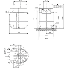 Šachtová čerpací stanice Wilo DrainLift DrainLift WS 50E BASIC/UNI V05/M06-523