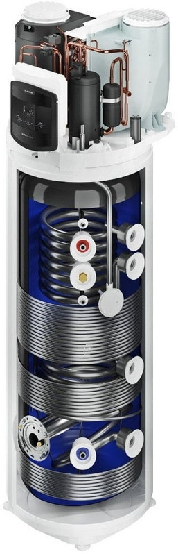 Tepelné čerpadlo pro ohřev vody Ariston Nuos Plus WI-FI 250 SYS, stacionární, s výměníkem 0,65 m2, objem 245 l, SVT30602