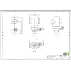 Odlučovač nečistot Reflex Exdirt D 1 M, mosaz, horizontální