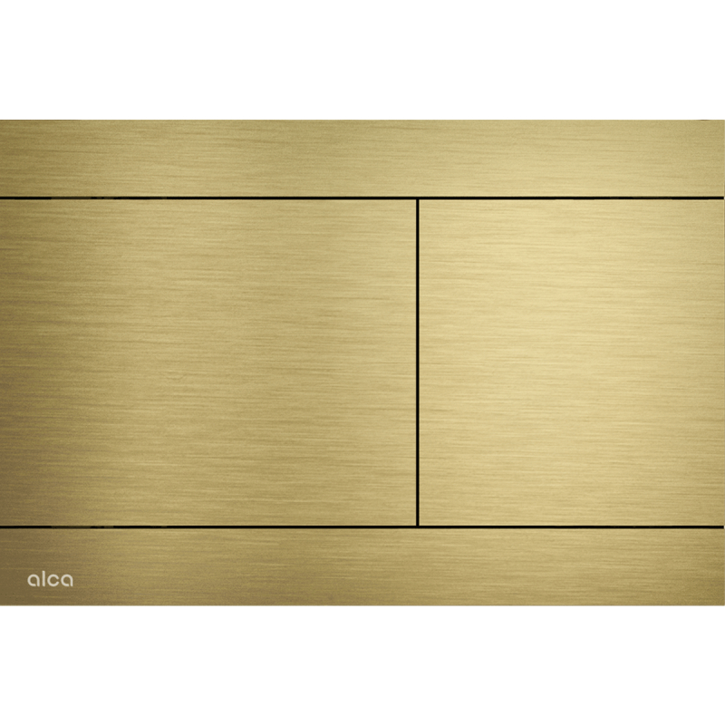 Ovládací tlačítko Alcadrain (Alcaplast) pro předstěnové instalační systémy, GOLD-kartáčovaný mat FUN-G-B