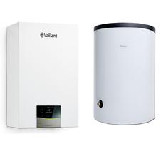 Sestava kotel kondenzační závěsný Vaillant ecoTEC exclusive ioniDetect VU 25CS/1-7, 2,8 - 26,4 kW, se zásobníkem pro přípravu teplé vody VIH R 120/6 B