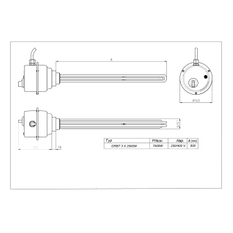 Elektrický topný modul Wterm T 7,5 /3x230