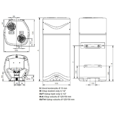 Tepelné čerpadlo pro ohřev vody Ariston Nuos Evo A+ 150 WH, závěsné vertikální, objem 147 l, SVT30907