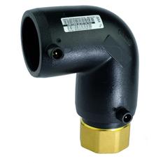 Elektropřechodka koleno 90° PE / mosaz Eurostandard PE 100/ PE 100 RC, d 40 x 5/4˝ vnitřní závit, SDR 7,4, PN 25
