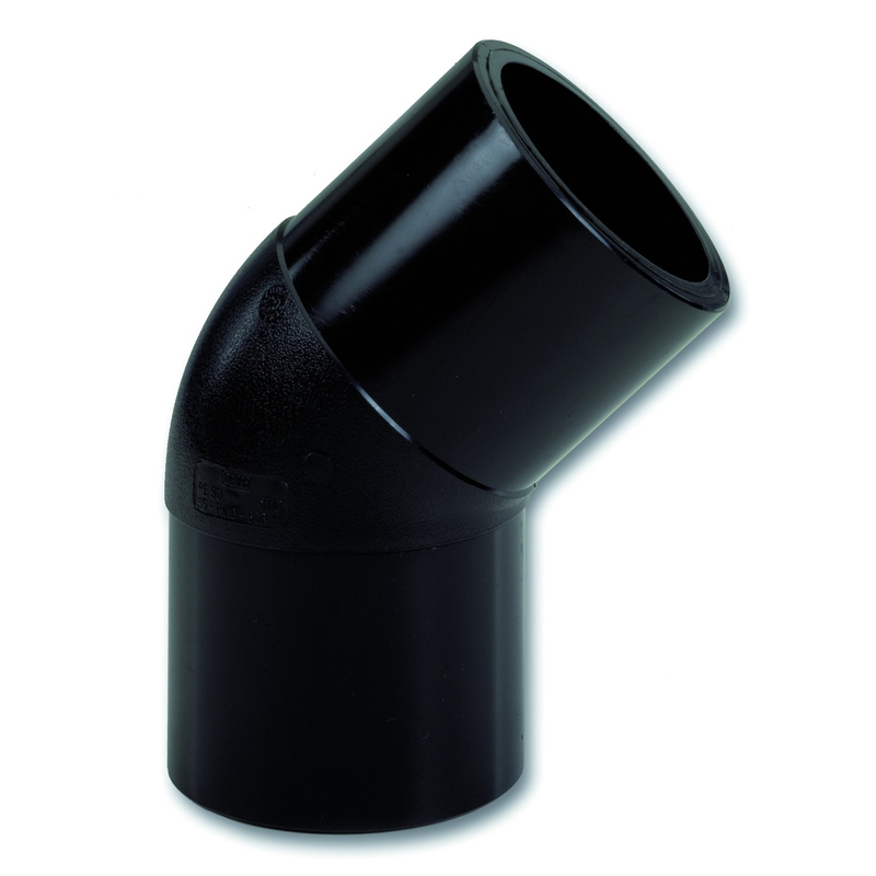 Koleno 45° Eurostandard PE 100/ PE 100 RC na tupo, d90 mm, SDR 11, PN 16