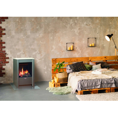 Volně stojící plynová krbová kamna Karma Sense ZP, s výkonem 5,0 kW, odtah spalin vyveden do komína, mastek