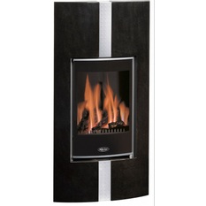 Volně stojící plynová krbová kamna Karma Decore W ZP, s výkonem 5,0 kW, odtah spalin přes zeď, granit