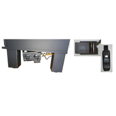 Volně stojící plynová krbová kamna Karma Grace PB, s výkonem 6,8 kW, odtah spalin vyveden do komína, s elektronickým systémem, černý plech