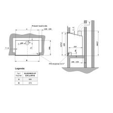 Vestavný plynový krb Karma Elegance Exclusive 67 ZP, s výkonem 8,9 kW, bez krycího rámečku, grey metallic
