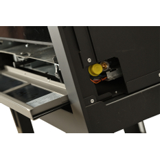 Vestavný plynový krb Karma Elegance Exclusive 77 ZP, s výkonem 8,9 kW, bez krycího rámečku, antracit metallic