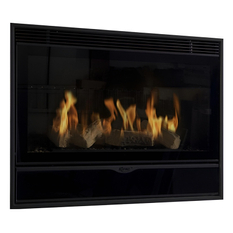 Vestavný plynový krb Karma Elegance Exclusive 77 ZP, s výkonem 8,9 kW, bez krycího rámečku, antracit metallic