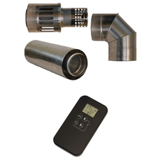 Vestavný plynový krb Karma Style ZP, s výkonem 7,2 kW, se základním odkouřením, dálkovým ovladačem, bez krycího rámečku