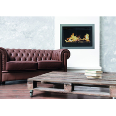 Vestavný plynový krb Karma Style ZP, s výkonem 7,2 kW, se základním odkouřením, dálkovým ovladačem, bez krycího rámečku