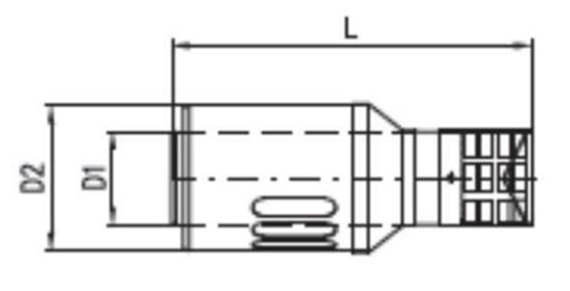Horizontální hlavice (fasádní vyústění) koaxiálního odkouření Karma pro krb Noblesse, d130/200